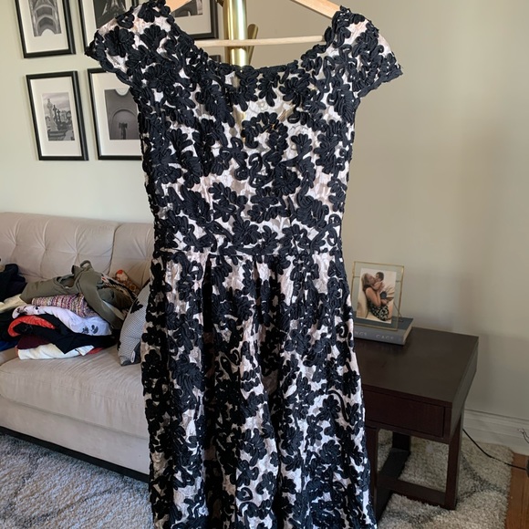 Anthropologie Formal Black and Nude dress - Picture 2 of 4